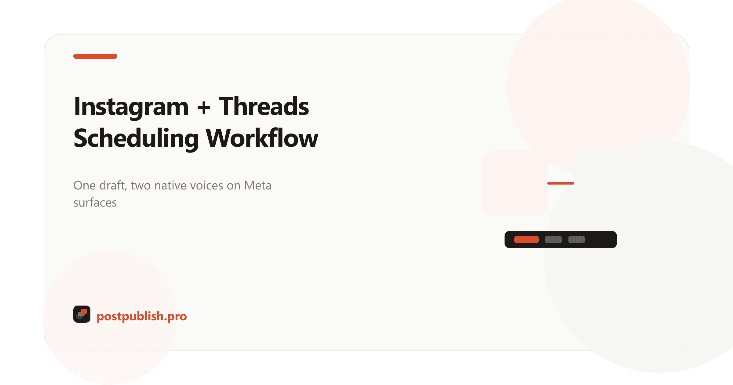 Instagram and Threads scheduling workflow on one calendar