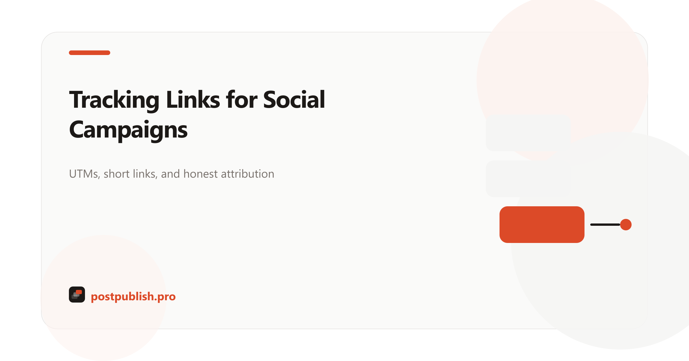 Campaign tracking links connecting social posts to outcomes