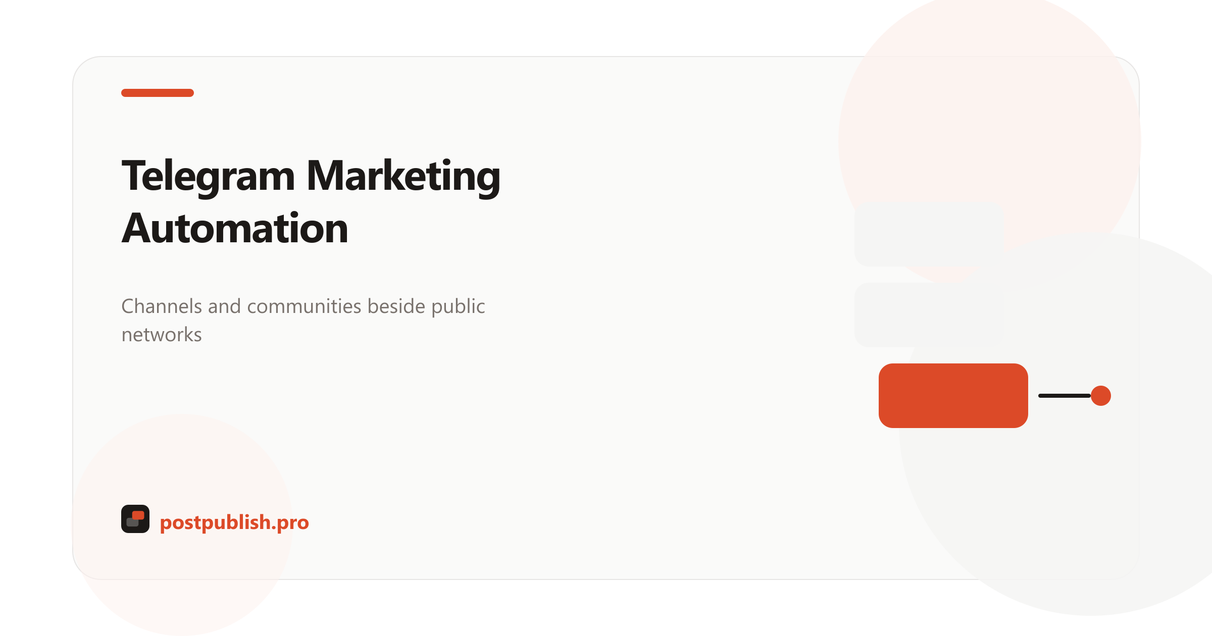 Telegram marketing automation in PostPublish workspace