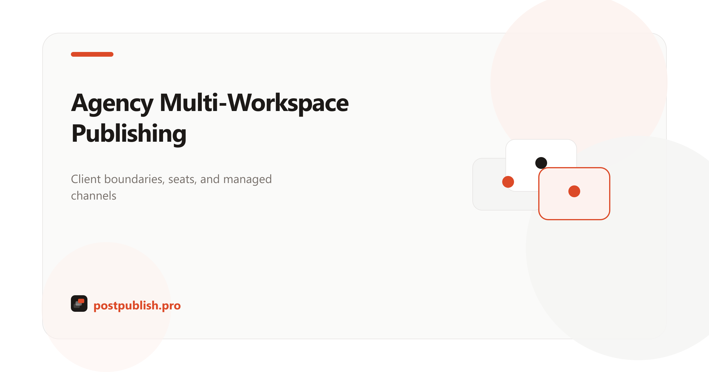 Agency multi-workspace publishing across client brands