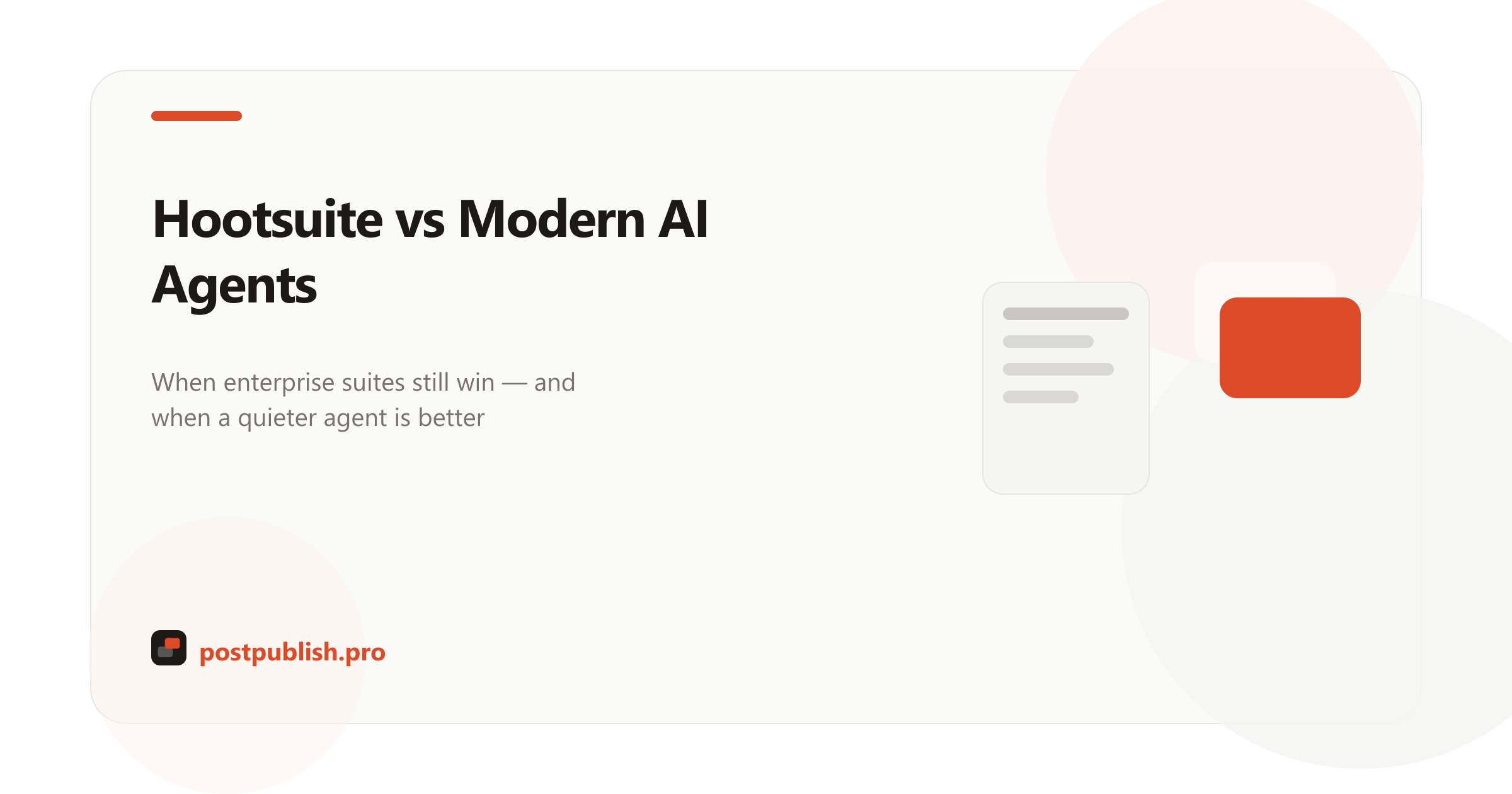 Hootsuite vs modern AI social media agents
