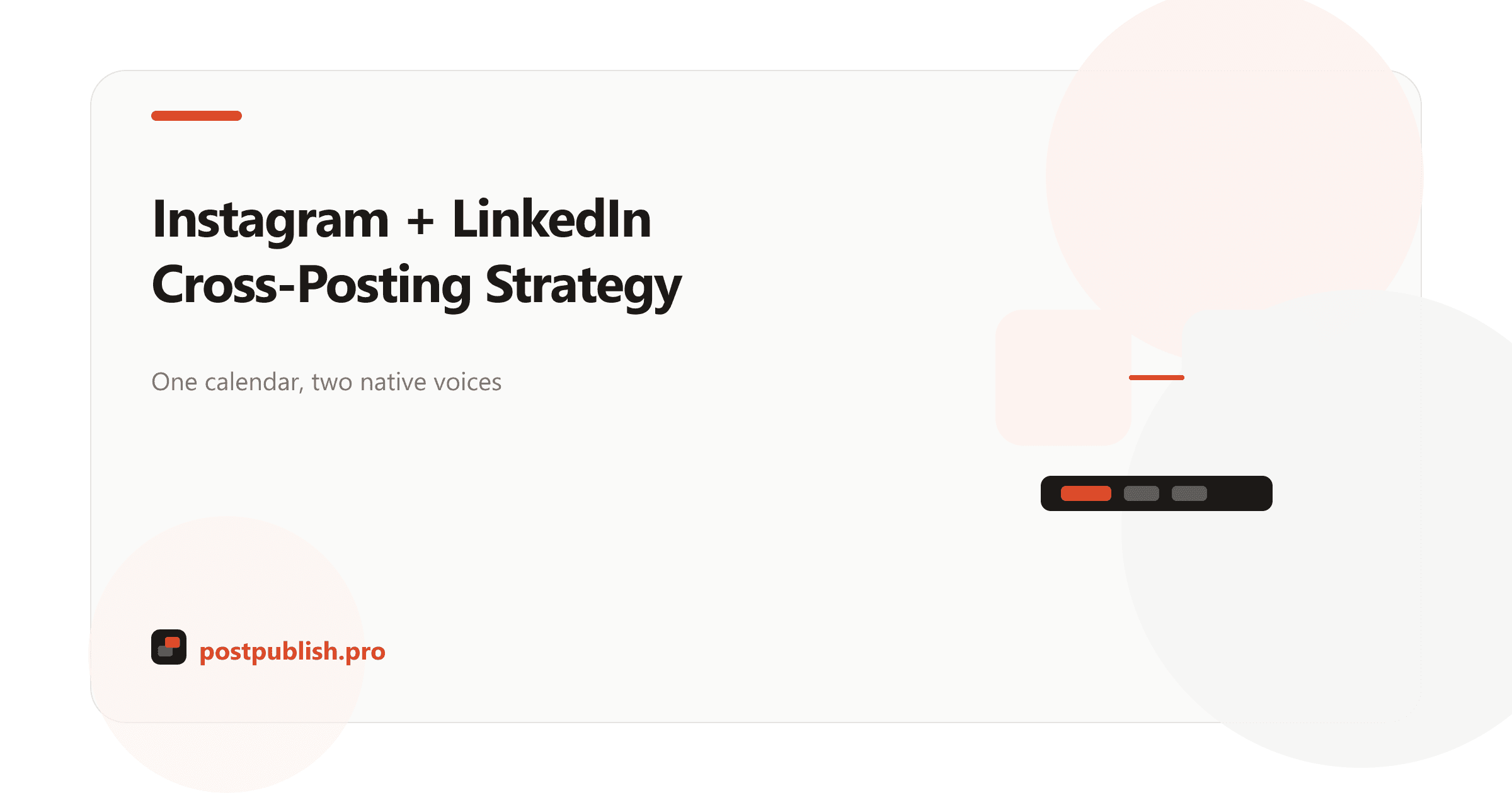 Instagram and LinkedIn cross-posting strategy in PostPublish