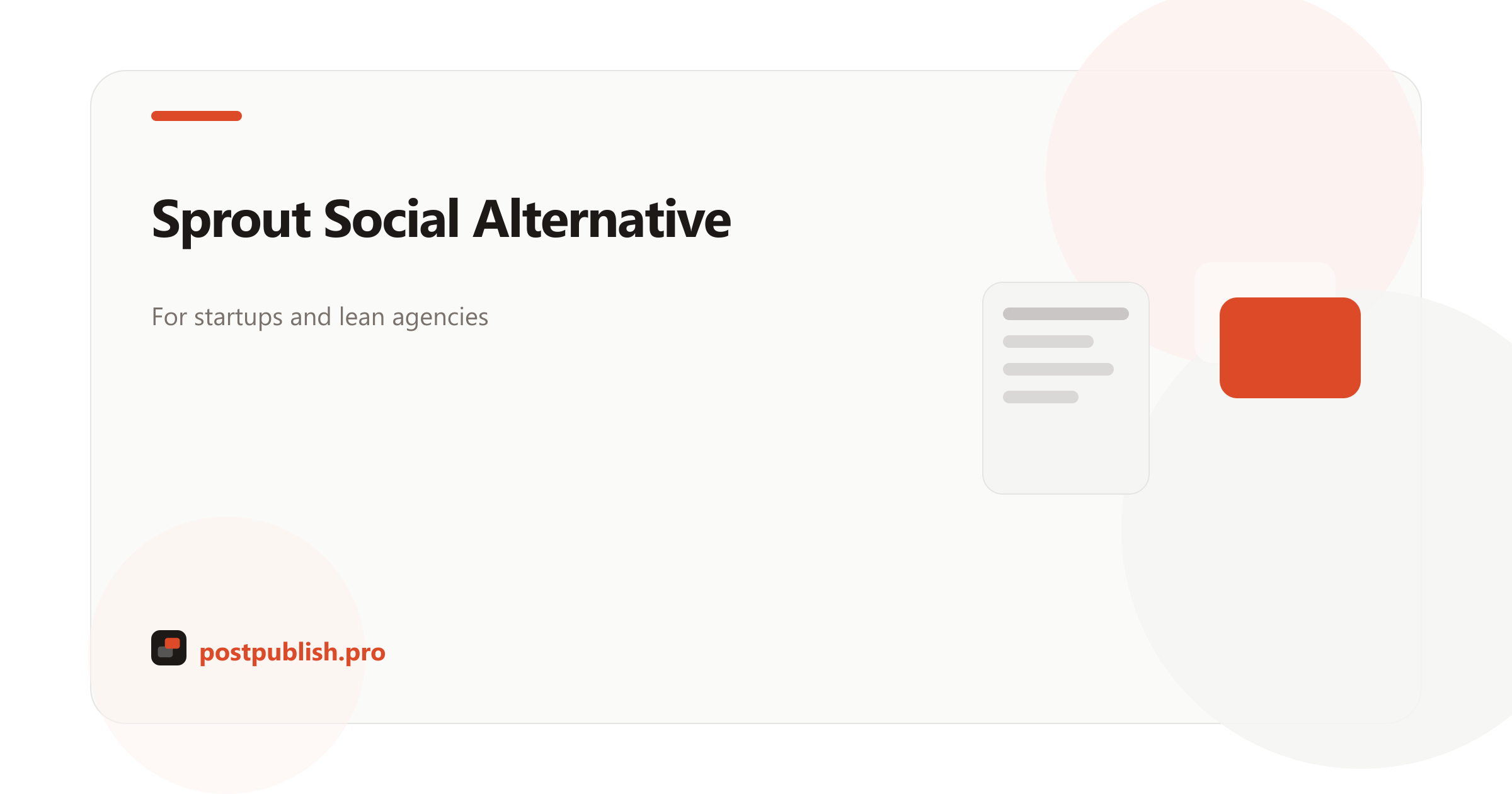 PostPublish as a Sprout Social alternative for startups