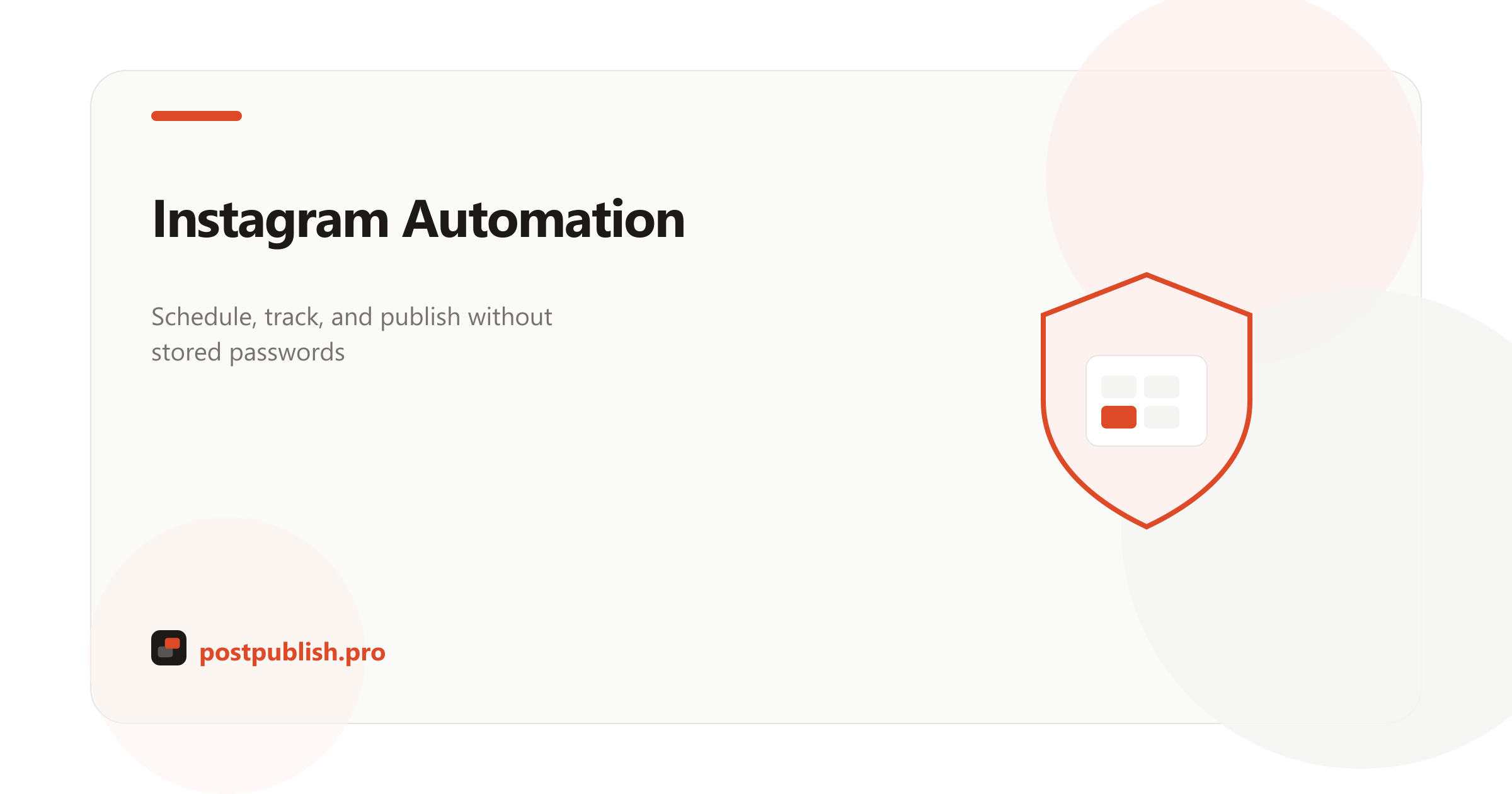 Instagram automation workspace in PostPublish social media agent